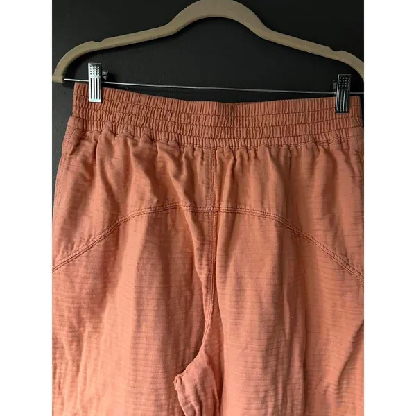 Free People Movement Women's Casual Orange Elastic Waist Pants - Image 9