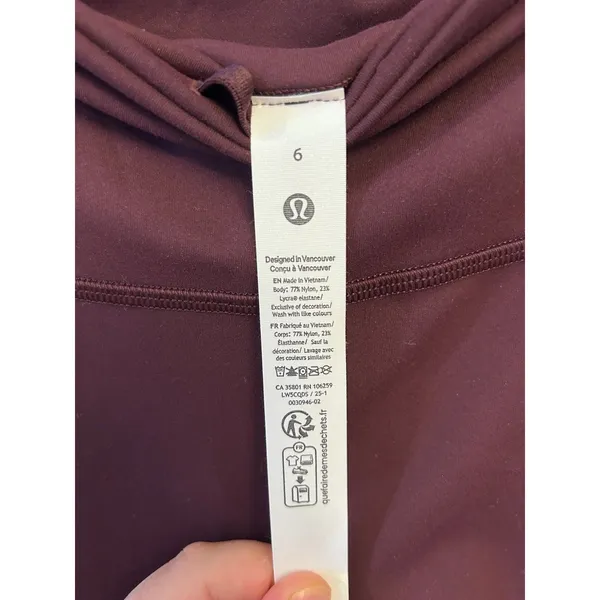 Lululemon Wunder Train High-Rise Tight 25" size 6 Goodnight Plum New with Tags - Image 5