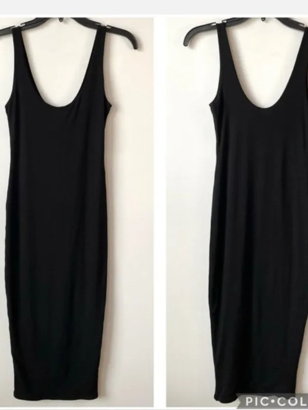 New Naked Wardrobe Sculpt Midi Dress Tank Black Fall 1 1X Plus - Image 4