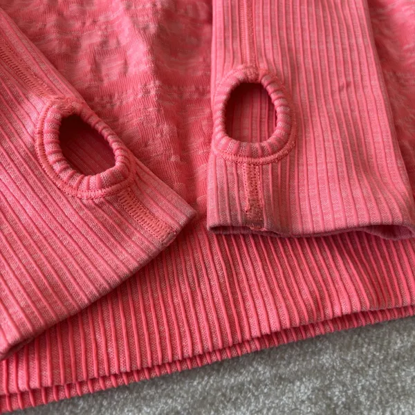 Lululemon Rest Less Pullover Heather Electric Coral Long Sleeve‎ Size 4 - Image 9