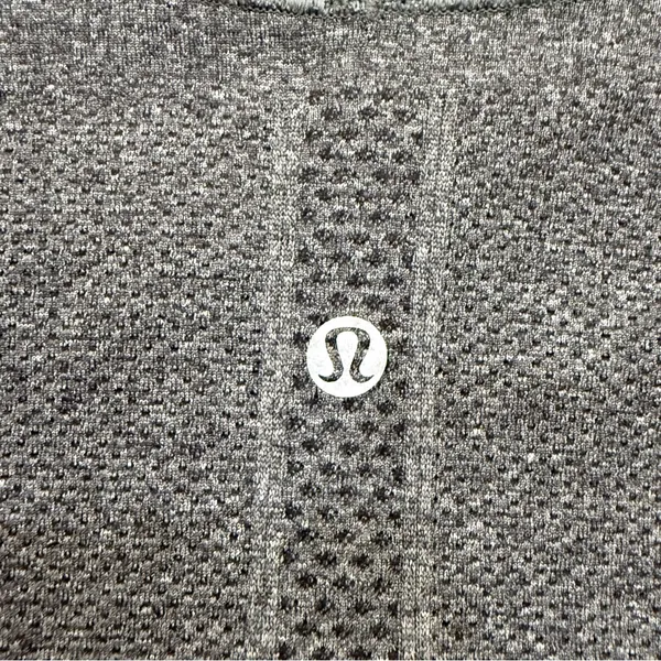 LULULEMON Black Heathered Swiftly Tech Crew Neck Long Sleeves Size 10 - Image 8