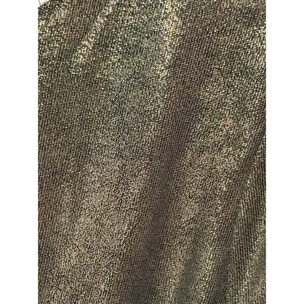 ASTR The Label Mini Dress Sz L Gold Metallic Ruched Long Sleeve Party Glam - Image 7