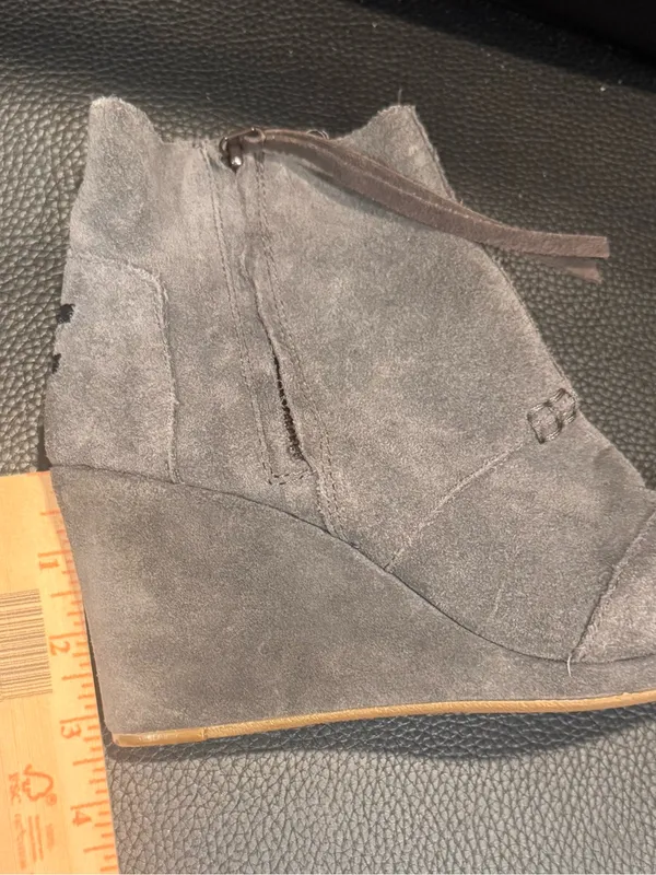 Toms suede ankle wedge bootie grey - chic and comfortable for everyday - Image 11