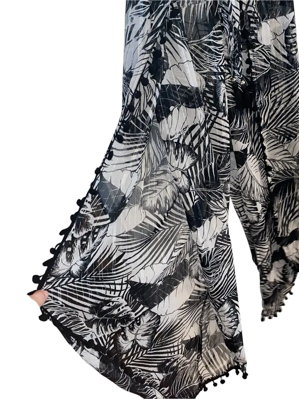 Club Z Wide Leg Beach Pant Sheer Cover Up Resortwear vacation poolside - Image 6