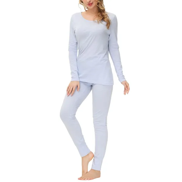 NWT Ink+Ivy Womens 2pc Shirt Pants Loungewear Set IIW16133S Artice Ice Blue S - Image 2