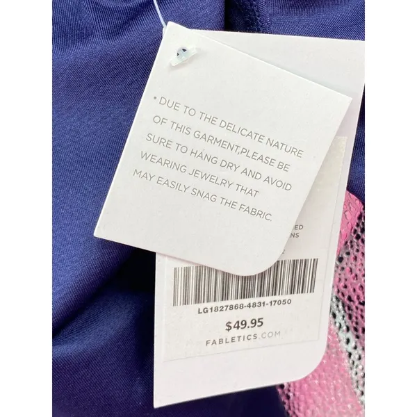 NWT New FABLETICS Women's DELTA‎ 7/8 TIGHT Navy BREATHABLE FABRIC LEGGINGS L - Image 8