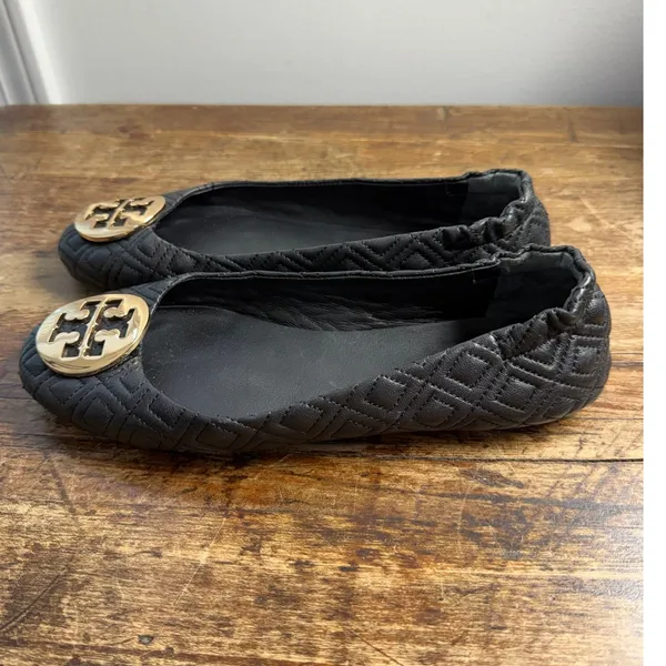 Tory‎ Burch Quilted Ballet Mini Flats Women's size 8.5 - Image 6