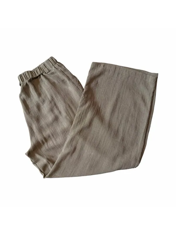 Halara Women's Green Wide Leg Pull-On Pants Tall Large Career Office Comfort - Image 3