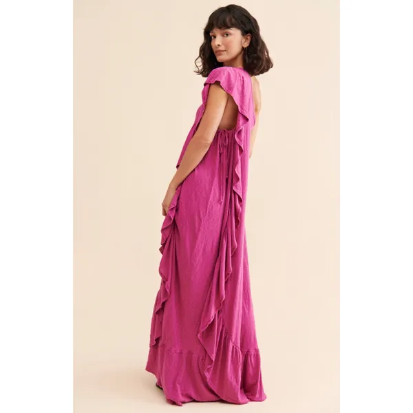 FREE PEOPLE Elisa Maxi Dress in Dahlia Mauve Size Medium - Image 2
