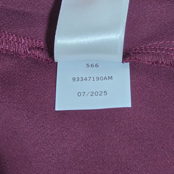 MSK Zinfandel Burgundy Satin Slip Maxi Dress Small 93347190AM Adjustable Straps - Image 7