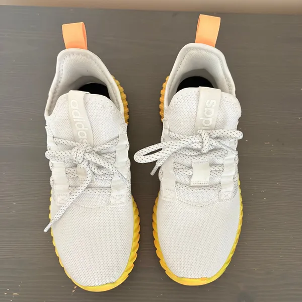 Adidas Sneaker Kaptir Flow 6 White Yellow Orange Gradient Chunky Mesh Athletic - Image 11