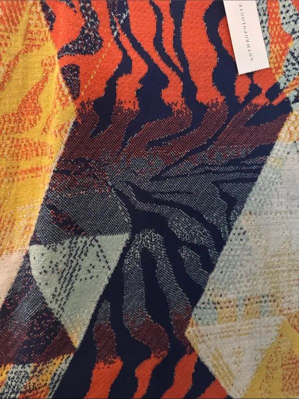 Aldo Martins Boho Geometric & Zebra Print Fall Mini Skirt in Orange - Image 5