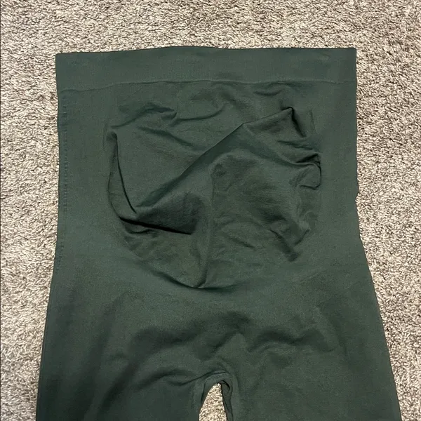 BLANQI Dark‎ Green Women’s Belly Support Maternity Leggings XL - Image 4