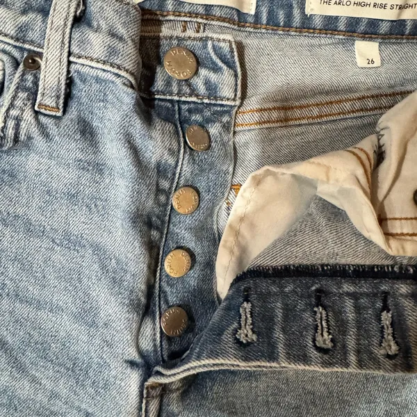 Denim Forum Aritzia Arlo High Rise Straight Jeans Size 26 - Image 4