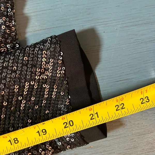 Lulu's Black Sheer Sequin Blouse | Women’s Size Medium - Image 8