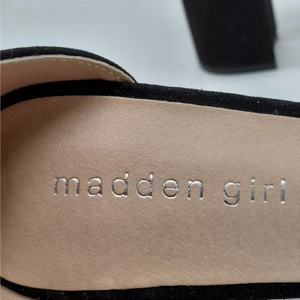Madden Girl Dress Sandal Womens 10M Black Strappy Block Heel Shoes Wedding Party - Image 6