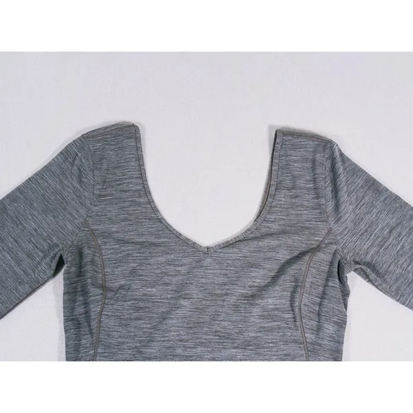 Lululemon Align Long Sleeve Shirt Size 8 Heathered Gray Athletic Yoga Workout - Image 4