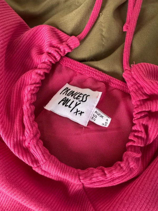 Princess Polly Hot Pink Halter Bodycon Dress - Image 3