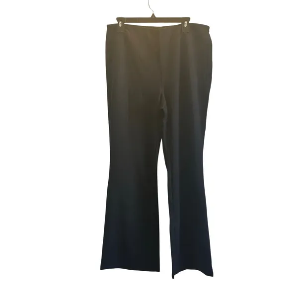 Halara black flare stretch work pants XL travel basic staple - Image 2