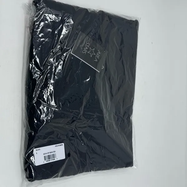 Area‎ Stars Quarter Zip Sweater Black Cable Knit Ribbed Collared Pullover S NEW - Image 12