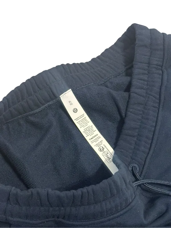 Lululemon Cotton French Terry Tennis Club Shorts 3” Navy Blue Size XL - Image 3