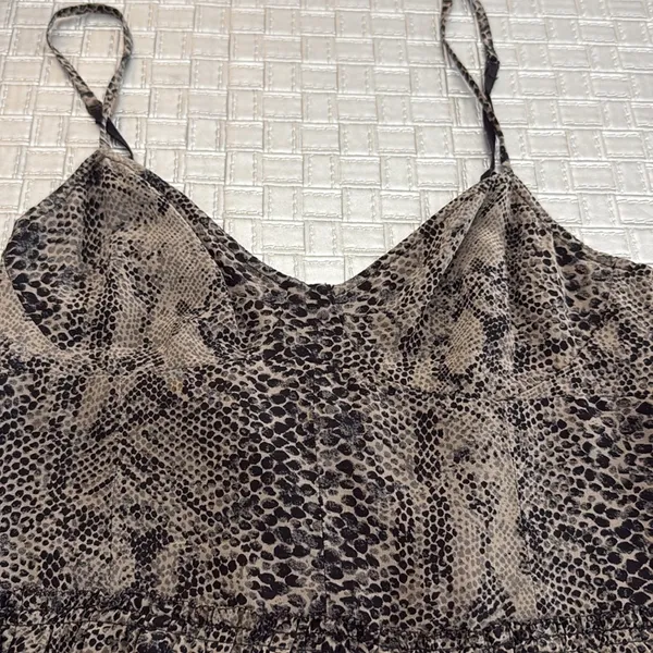 Wilfred Aritzia Silk Snakeskin Bustier Mini Dress Size 0 - Image 5