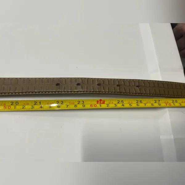 Vintage Tommy Hilfiger Square Buckle Croco-Print Leather‎ Belt Size XS (24”) - Image 9