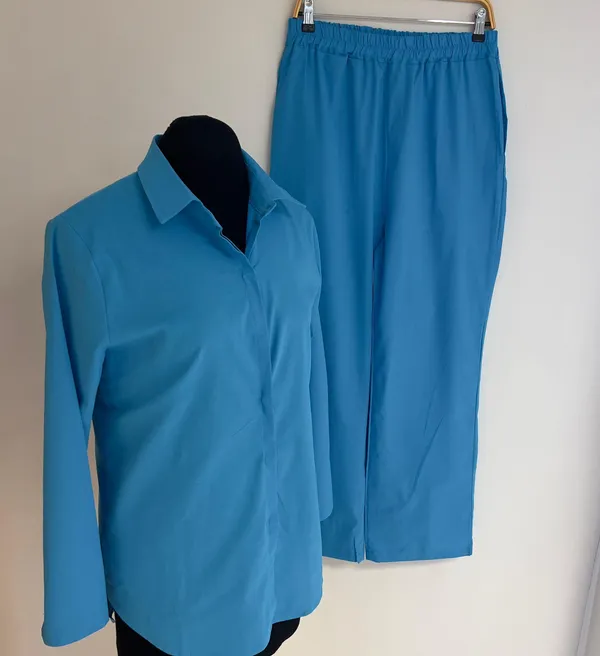 Two Pieces Tunic/Pants Set NWOT Blue Size XL - Image 2