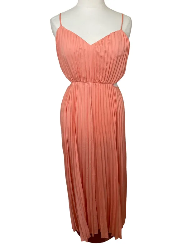 Express Coral Cutout Pleated Maxi Dress - Image 2