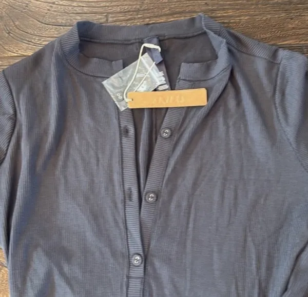 SKIMS Soft Lounge Henley Onesie S - Image 8
