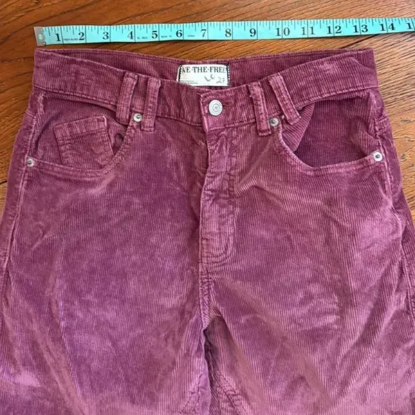 Free People We the free risk taker high rise‎ straight cord jeans size 27 - Image 8