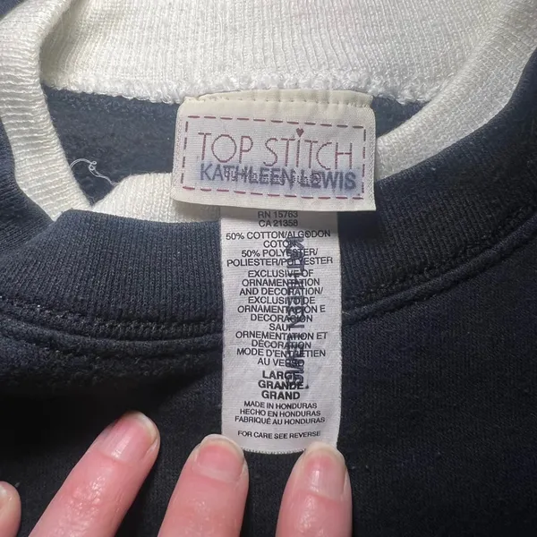 90s Top Stitch Morning Sun Black Red Cardinal Christmas Sweatshirt winter sz L - Image 2
