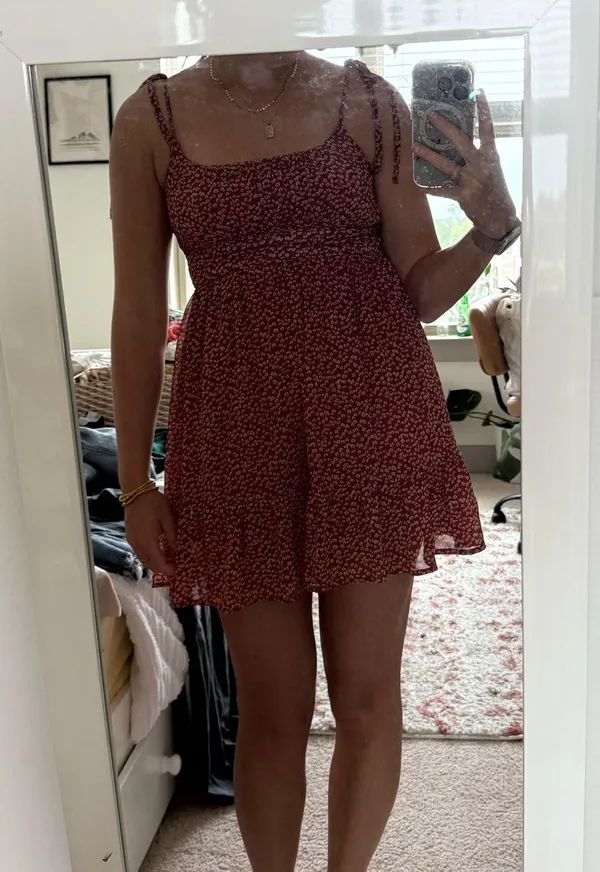 Princess Polly Floral Red Dress Mini - Image 3