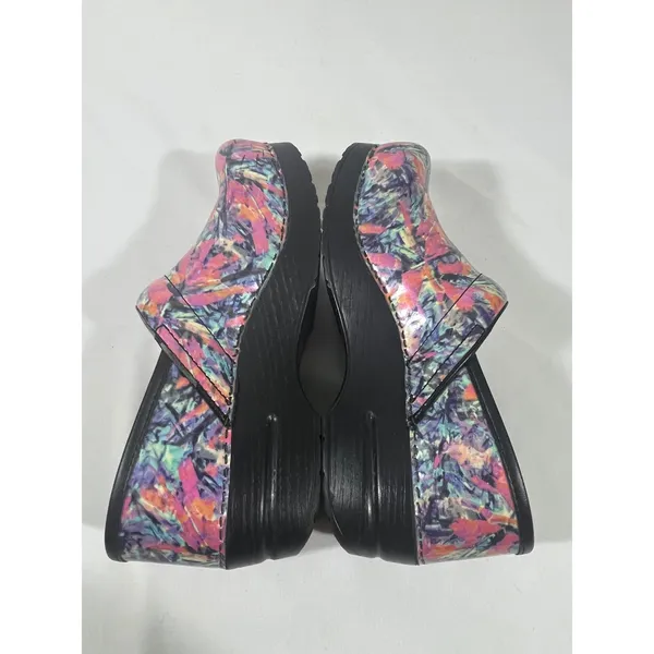 Dansko Professional Women Clog Multi Color Abstract Print‎ Slip On Medical Sz 38 - Image 7