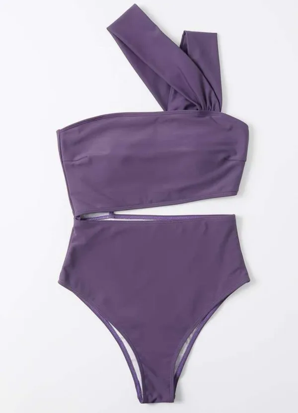 Cut Out Monokini Purple Size M - Image 2