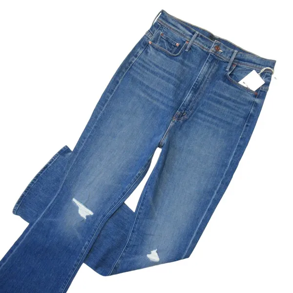 NWT Mother Tippy Top Cruiser Sneak in Globe Trotter High Rise Flare Jeans 30 - Image 5