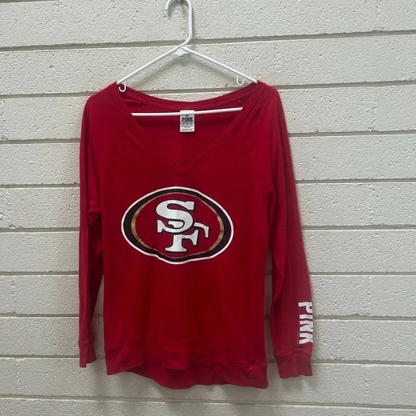 PINK Victoria’s Secret Red San Francisco 49ers Tee size XS - Image 2