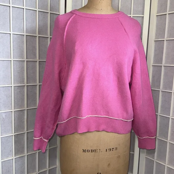 Anthropologie Pilcro Pink Oversized Cozy Coquette Balletcore Sweater Size XXS - Image 4