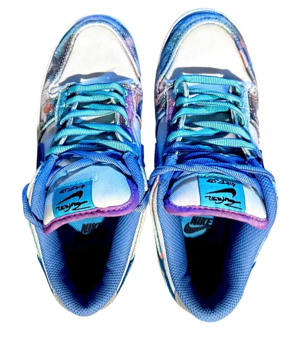 Nike x Futura Laboratories SB Dunk Low “ Bleached Aqua” Sneakers Size 7 Women - Image 7