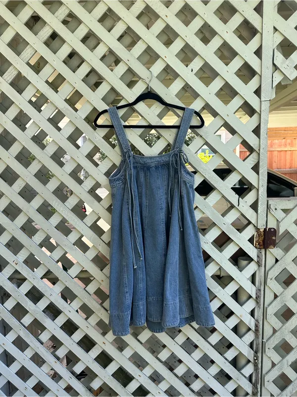 Free People By together denim mini dress - Image 7