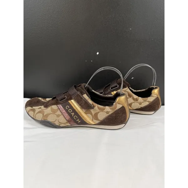 Coach Jenney Women's Brown Casual Sneakers Size 8.5M SKU 6101 - Image 4