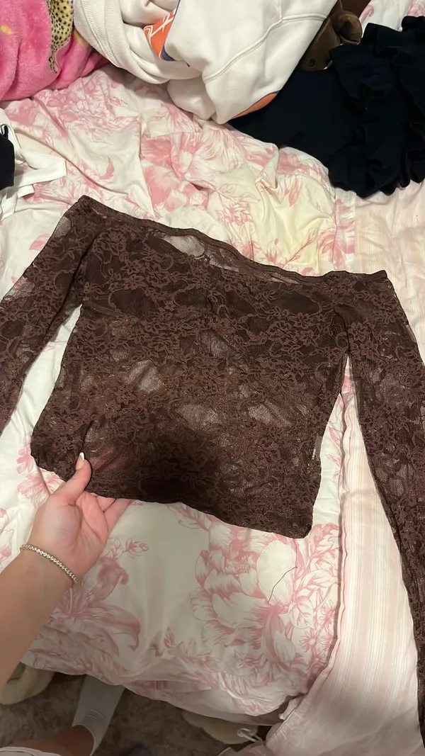 Brown Lace Top - Image 3