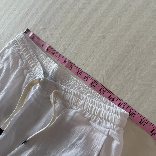 Women's NEW Pull On Drawstring Waist Below Knee Wide Leg Capri Size L #260662 - Image 7