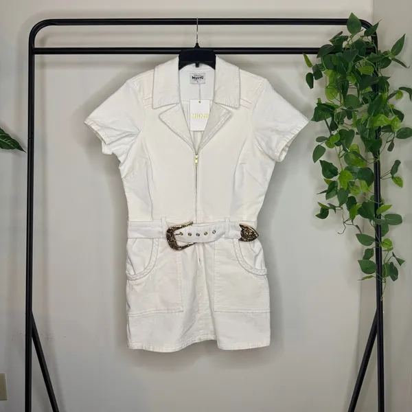 NWT Show Me Your Mumu Belted Outlaw Dress Cream Corduroy size XL Plus Size - Image 3