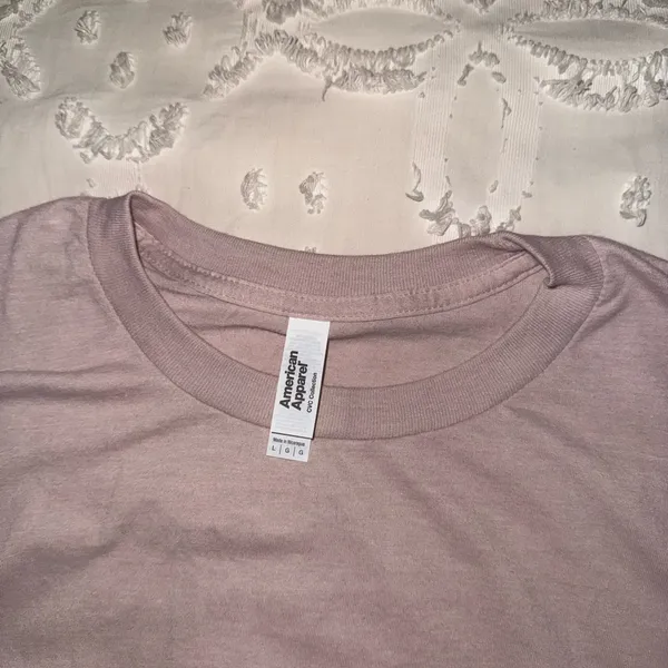 American Apparel Light Pink Tee - Image 4