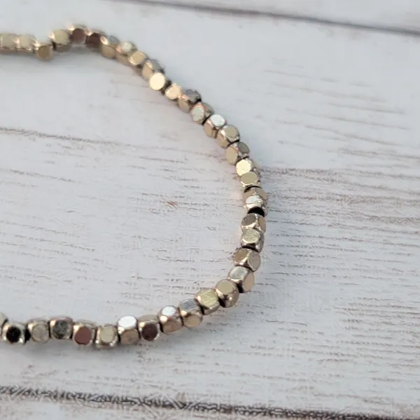 Gold Tone Stretch Bracelet - Image 3