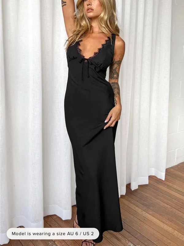 Beginning Boutique Stacy Black Maxi Dress Size 18 Like New - Image 13