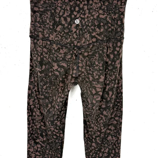 Lululemon Align Pants II 25" Wild Thing Camo Brown Earth Multi Yoga Size 4 - Image 7