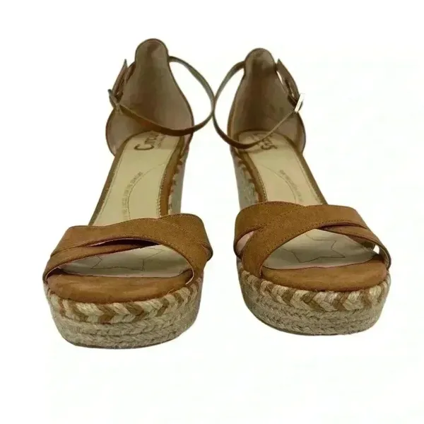 Circus by Sam Edelman Espadrille Sandals Brown Criss-Cross‎ Ankle Size 8.5 - Image 2