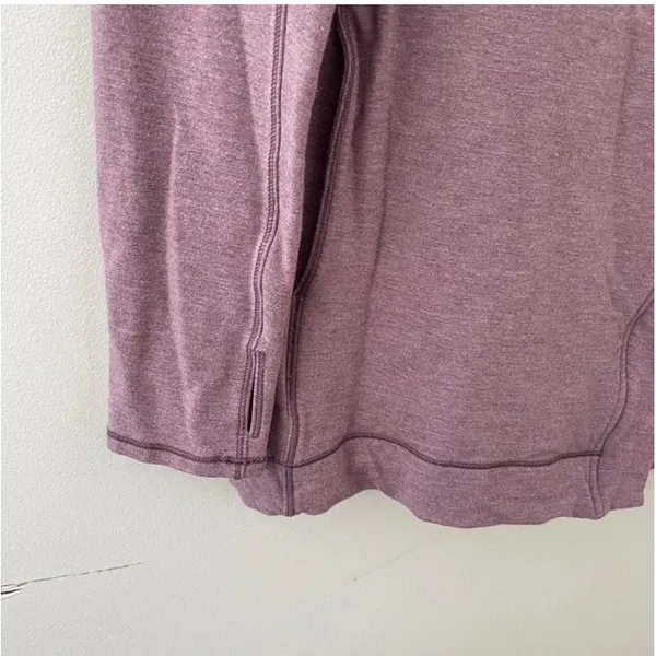 Lululemon Coast Wrap Heathered Mod Rose 8 Funnel Neck Jacket Button Cocoon - Image 9